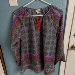 Live Happy Chic Floral Top - Multicolor